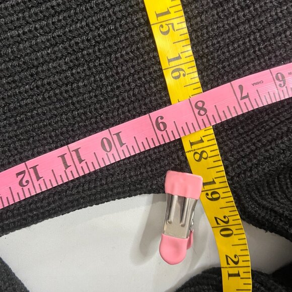 Zara Black Ribbed One Shoulder Tunic Sweater Dress Cardi Womens Size XS goth - Picture 14 of 16